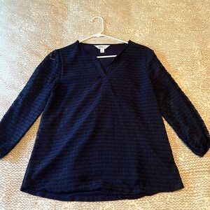 Market and Spruce Navy Blouse Medium